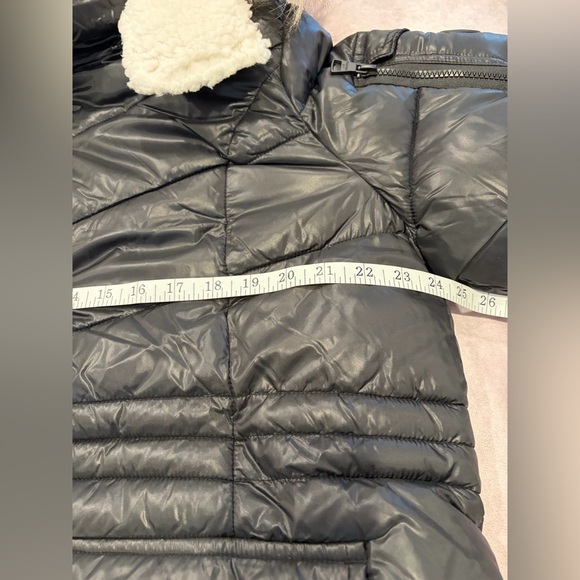 Madden Girl:XL Women Black Puffer Jacket with Faux Fur Hood Pockets - Picture 4 of 13